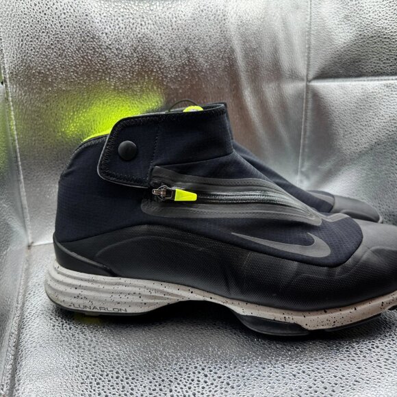 Size 12 Nike Lunar Bandon Mens Zip Up Mid‎ Black Volt Golf Shoes 552072-002 main image 11